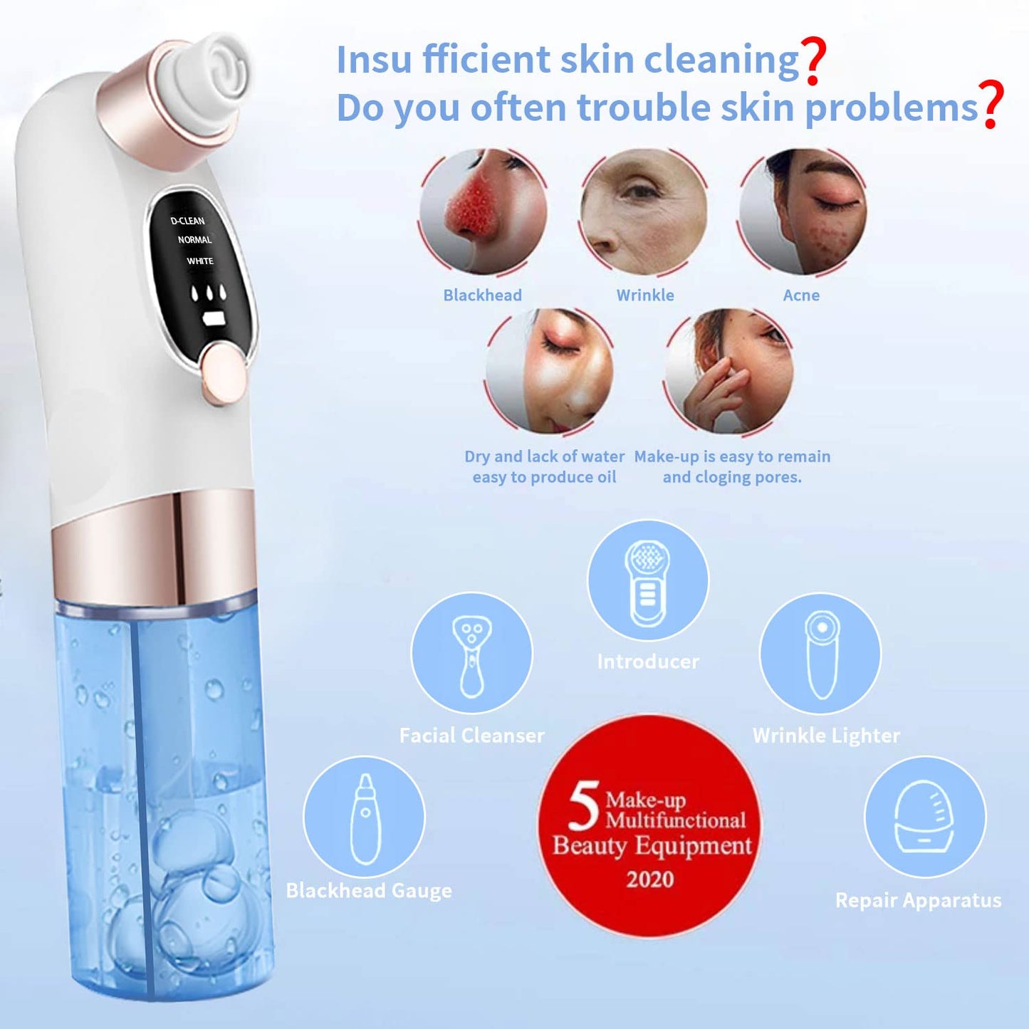 Super Micro Bubble Facial Device 💧 | Mini Hydra Facial Machine 🌸 – 10.10 Sale 40% OFF