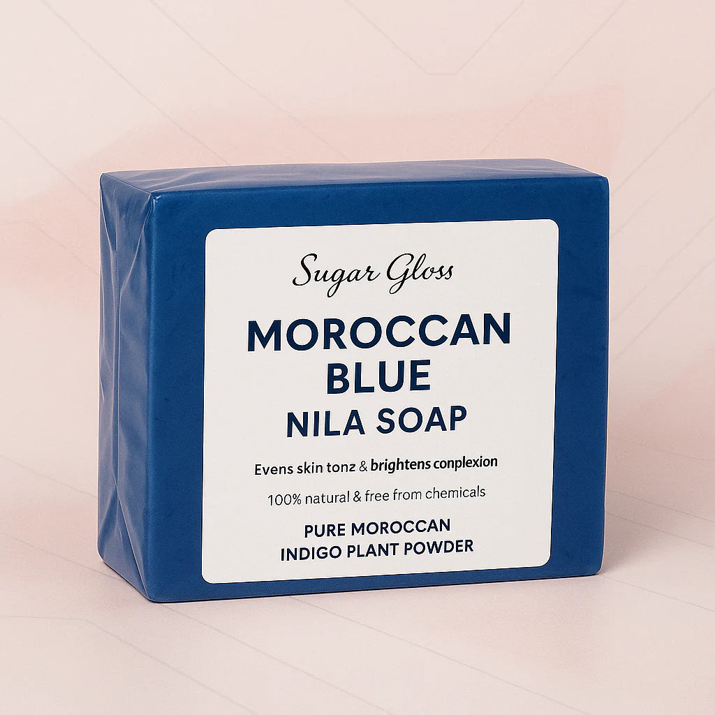 Blue Moroccan Soap 🧼 – Bright, Smooth & Clear Skin 💙