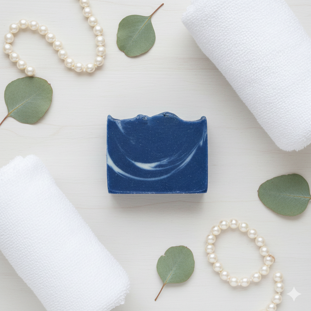 Blue Moroccan Soap 🧼 – Bright, Smooth & Clear Skin 💙