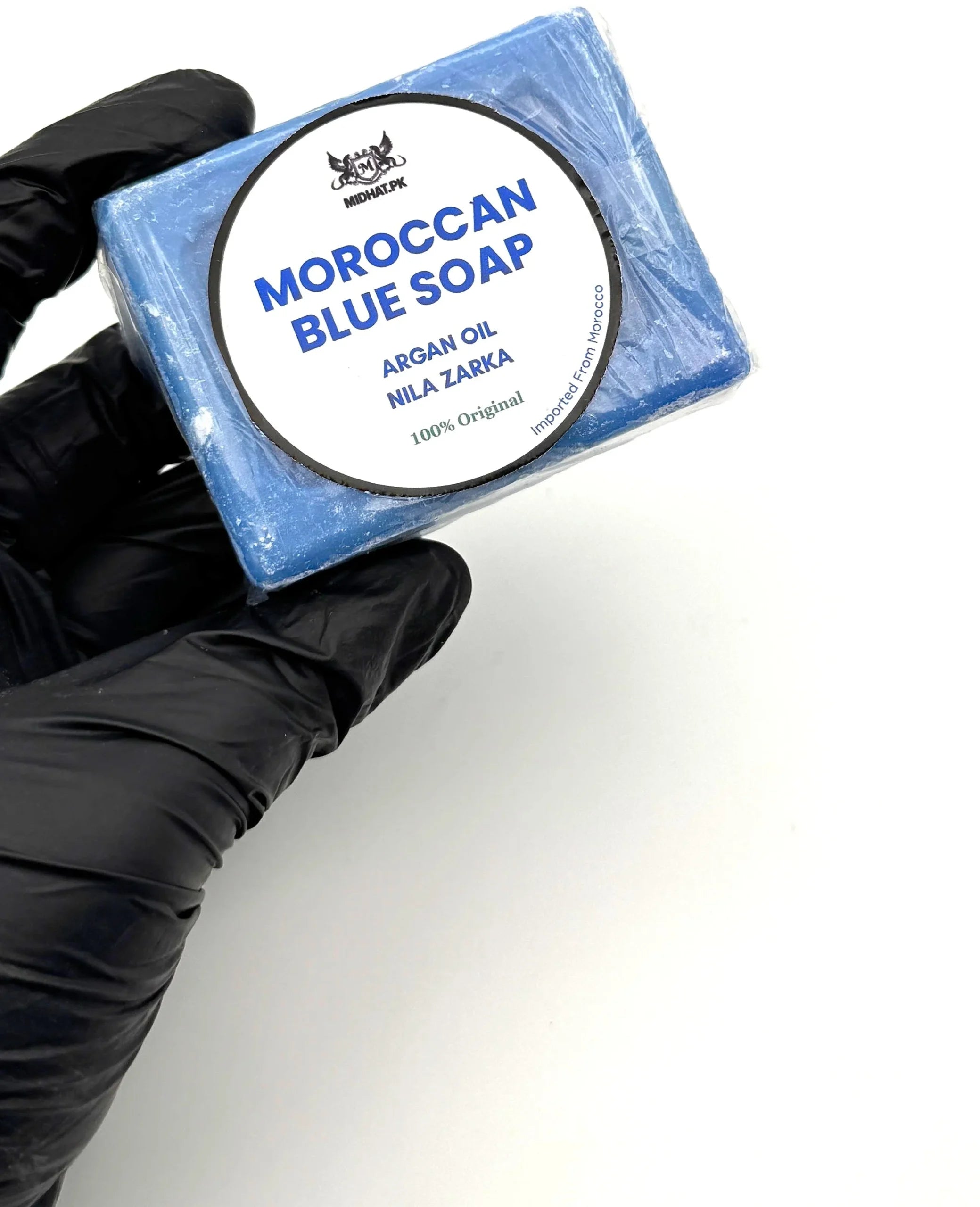 Blue Moroccan Soap 🧼 – Bright, Smooth & Clear Skin 💙