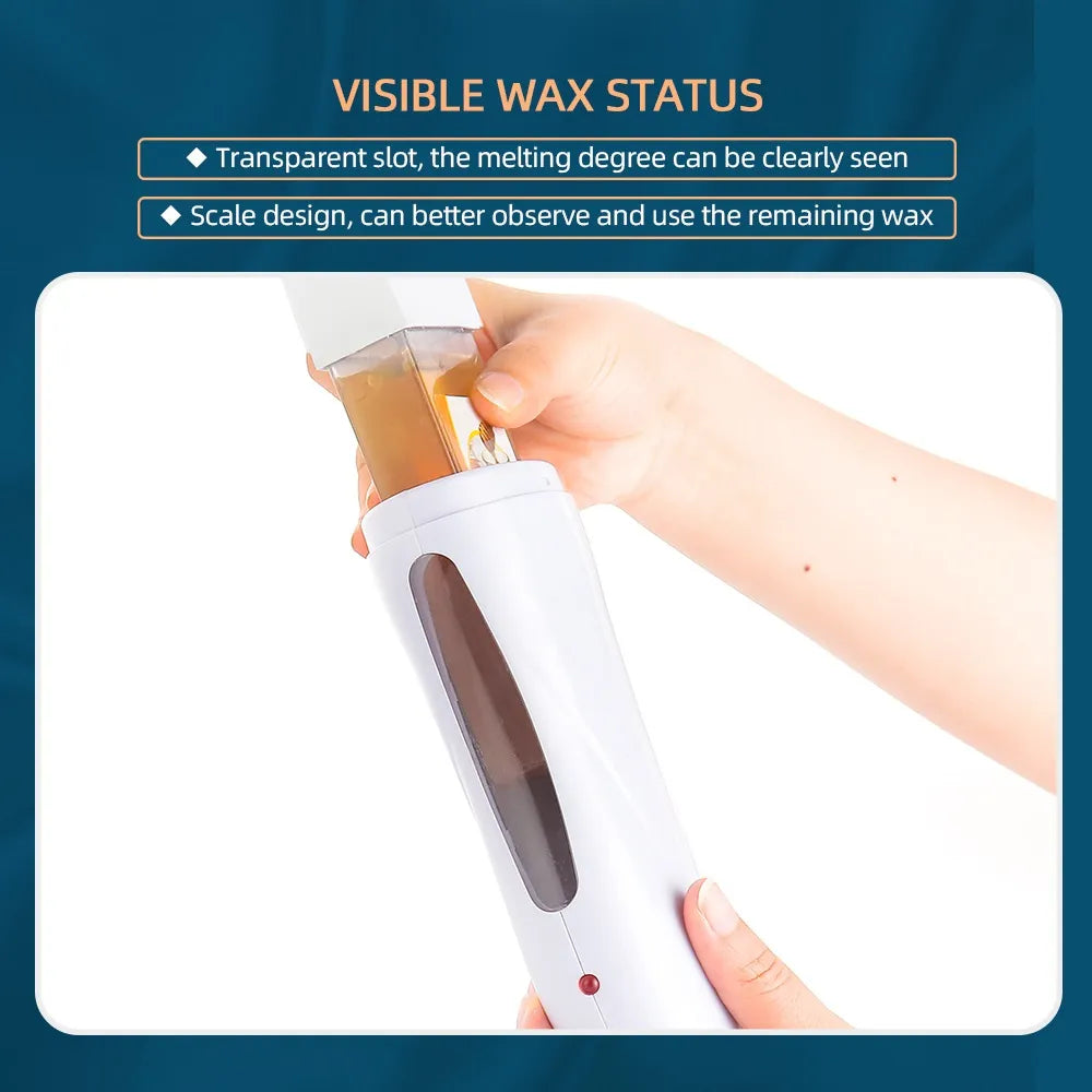 🔥 3-in-1 Wax Heater Kit – Wax Warmer + Roll-On Cartridge Hair Removal at Home 🏠